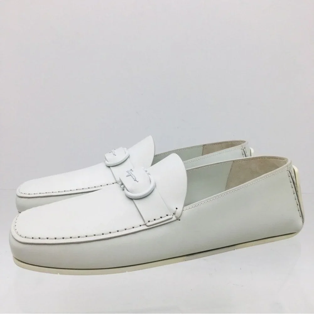 Salvatore Ferragamo PALINURO Astronaut Leather Loafer Driving Shoes Mens US 8